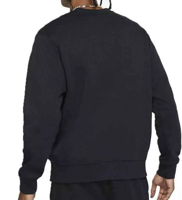 Nike Sportswear Multi Swoosh Mens Black Fleece Sweatshirt- Large - Finest Brand LTD